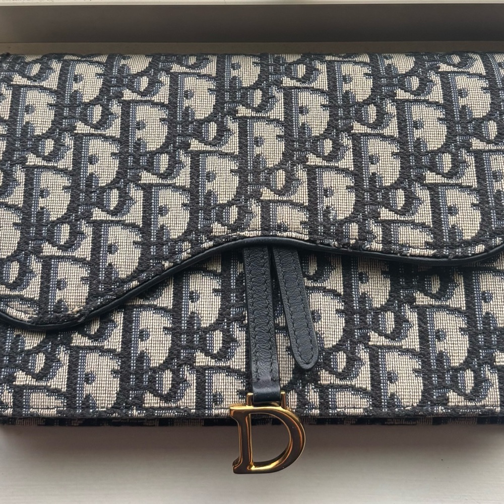 Dior Oblique Saddle Wallet On Chain - Picture 5 of 16